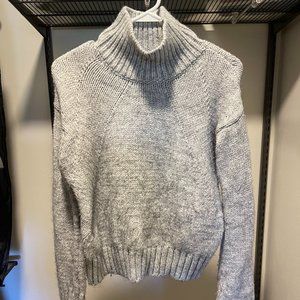 Grey Knit Zara Turtleneck Sweater - Size M